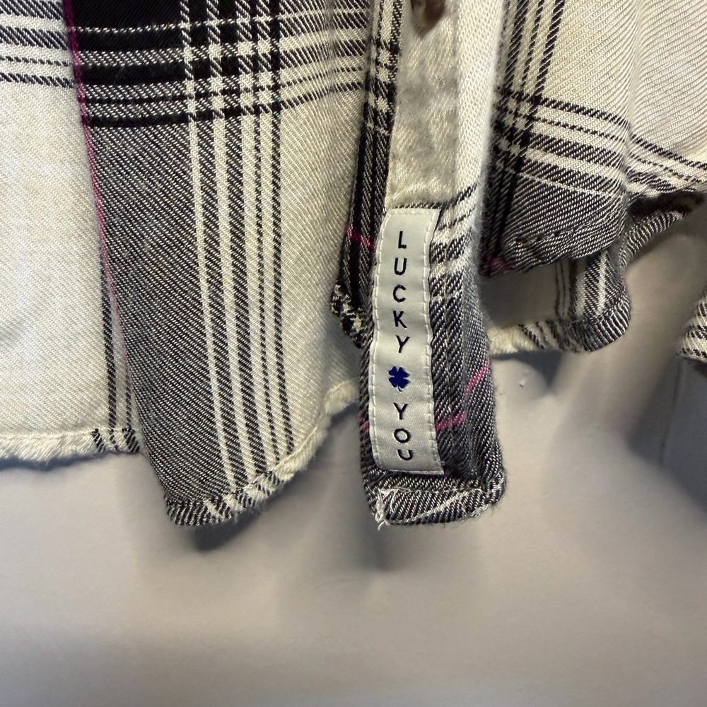 Lucky Brand Black and Pink Checkered Shirt - Picture 4 of 6
